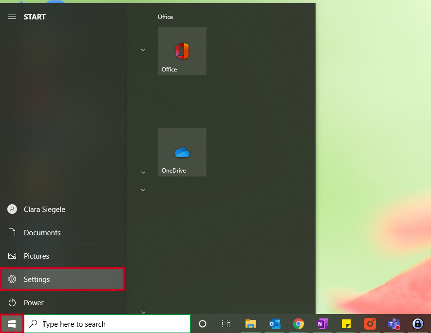 start-settings