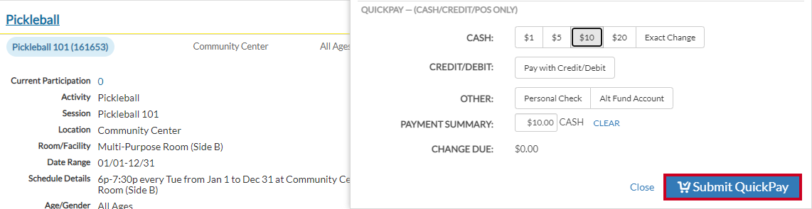 submit quickpay