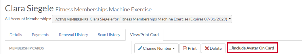 include avatar on card