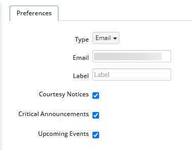 email options