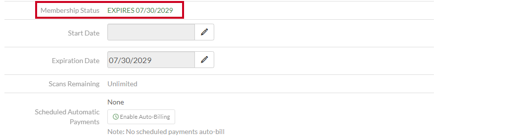 membership status