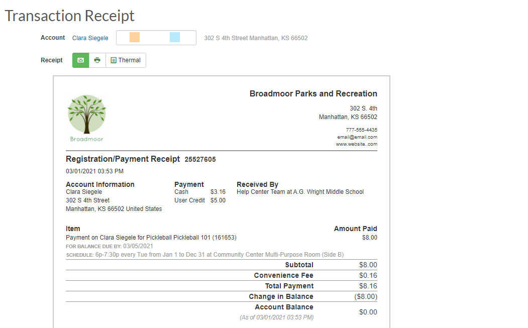 receipt