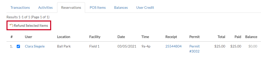 refund selected items