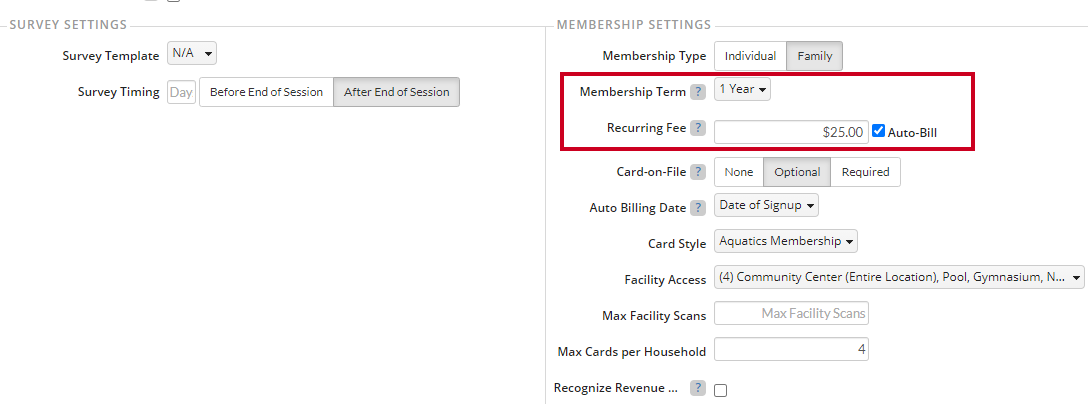member settings year