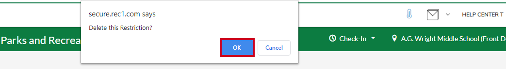 ok delete restriction