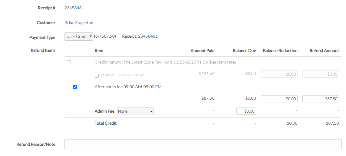 refund fields