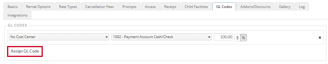 assign gl code