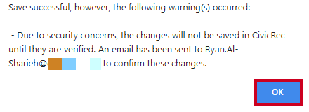 confirmation popup