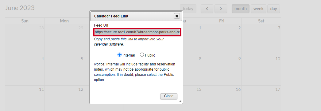copy feed url