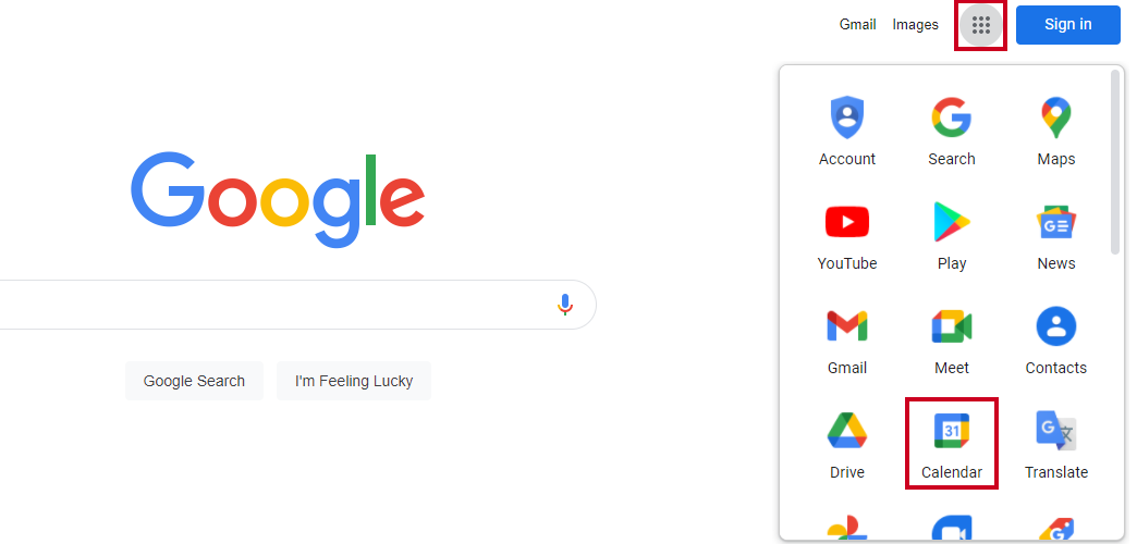 google calendar