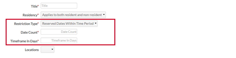reserved dates within time period