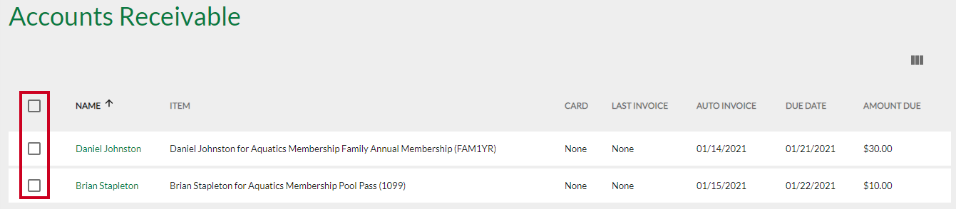 select transactions