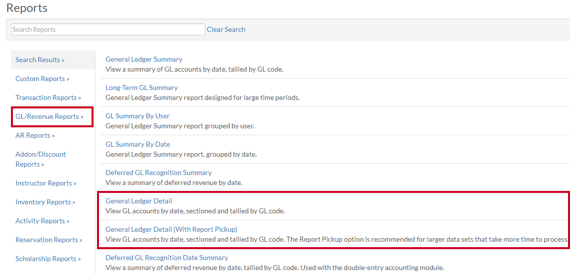 general ledger detail report