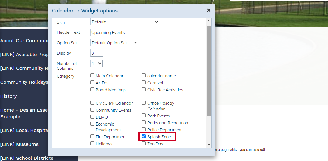 Calendar widget category.