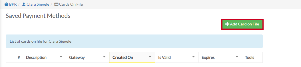 add card on file
