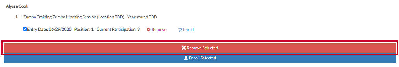 remove selected