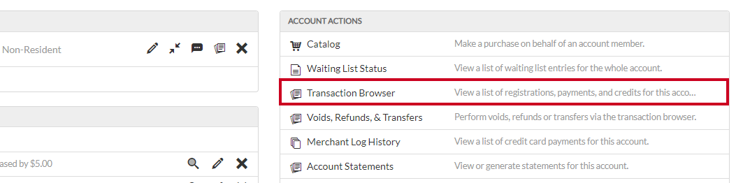 transaction browser