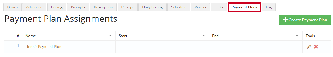 payment plans edit
