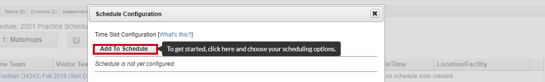 add to schedule