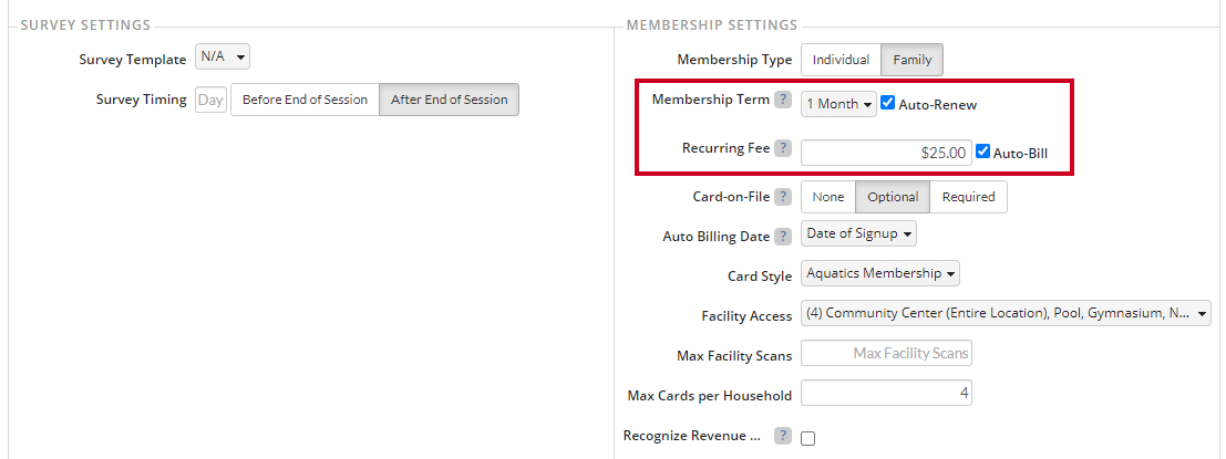 membership auto bill