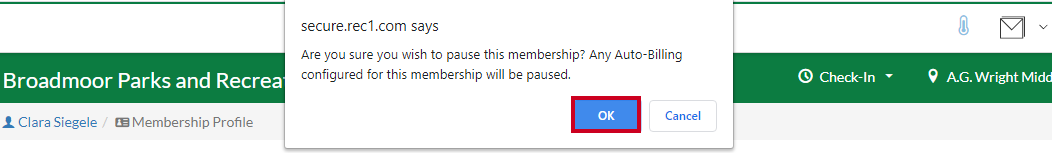 ok pause member