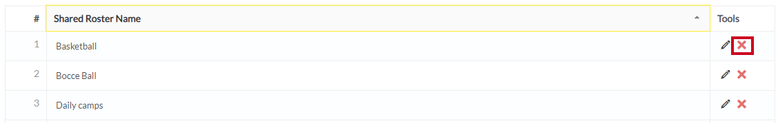remove shared roster