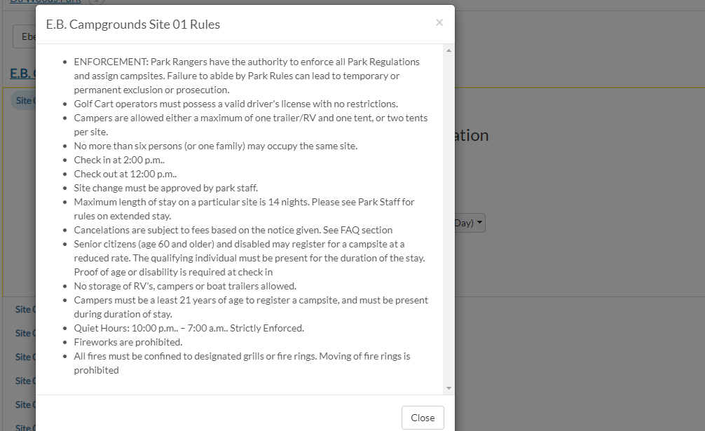 rules pop up