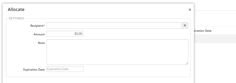 allocate fields