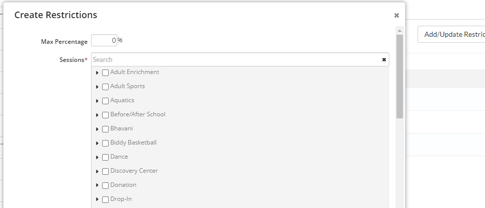 restrictions fields