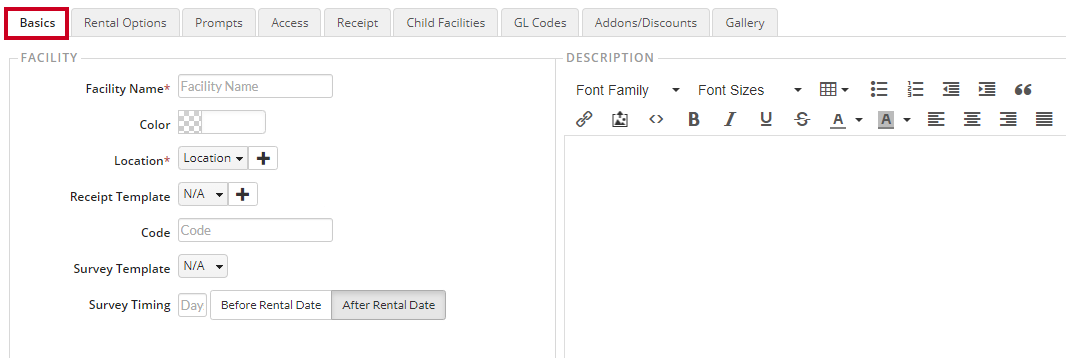 basics tab