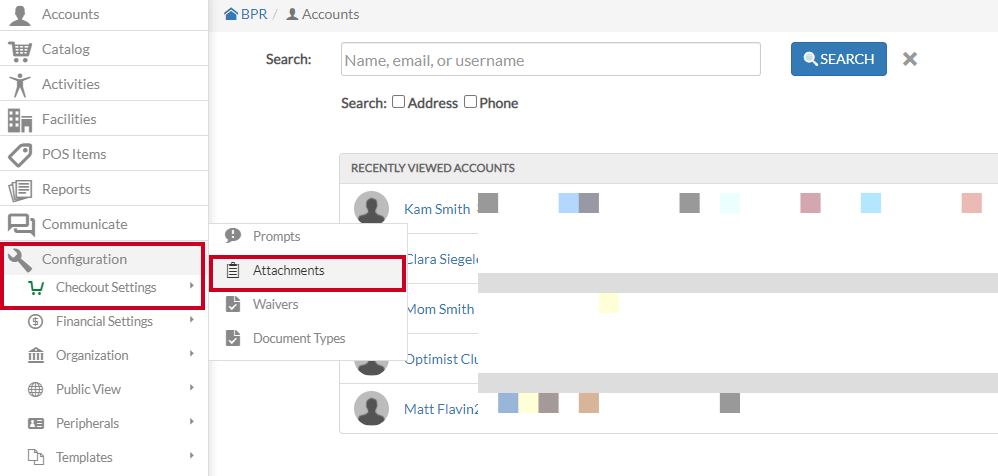 configuration-checkout settings-attachments