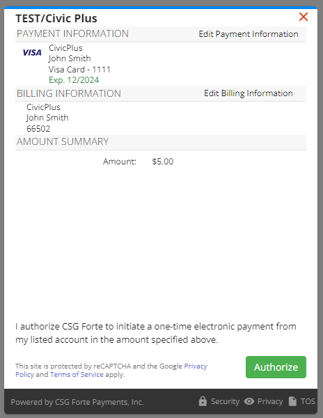 authorize forte