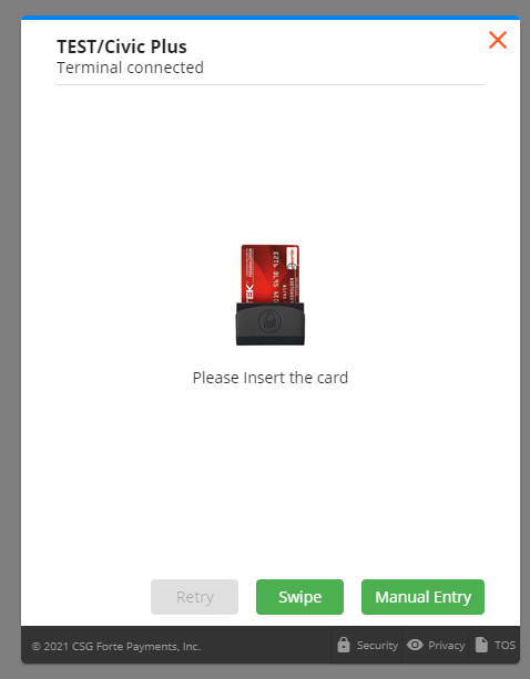 insert card.
