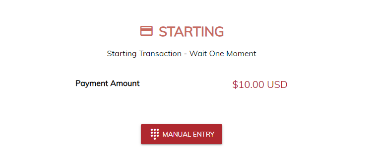 image of the converge hosted payment page initiating transaction processing