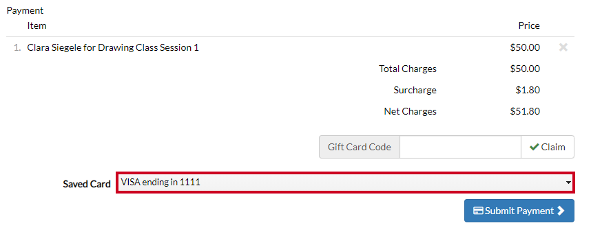 saved card forte public.