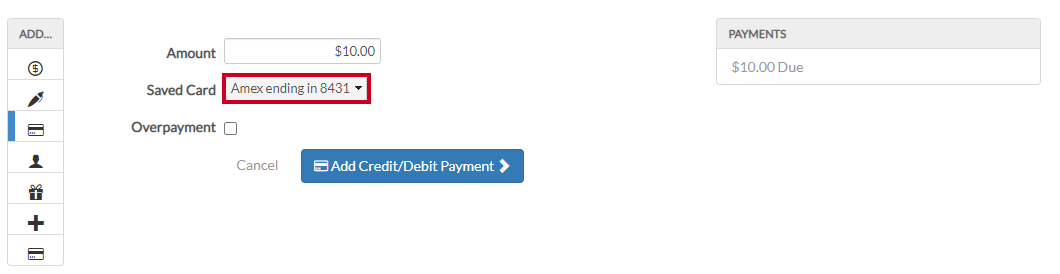 saved card gpi