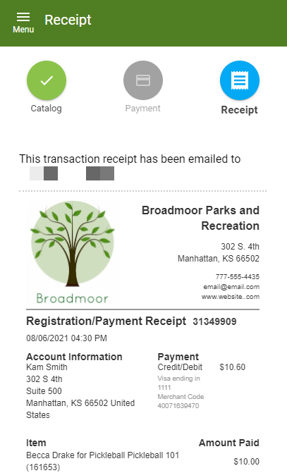 receipt mobile
