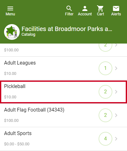 select activity