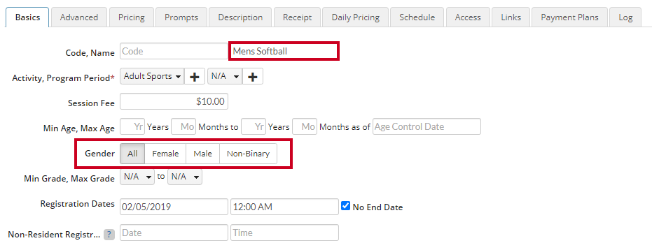 suggested gender