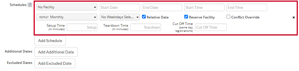 schedule fields