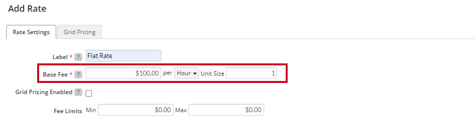base fee