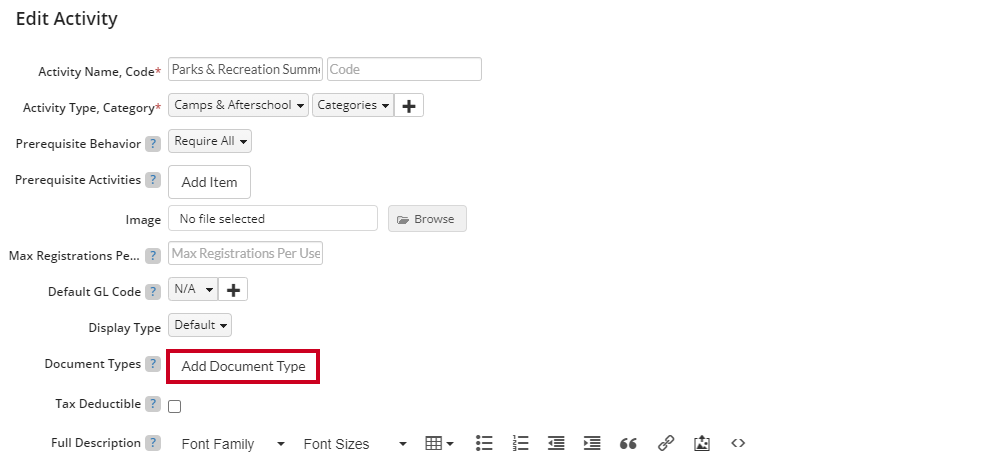 add document type