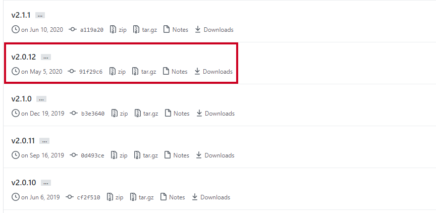 version 2.0.12