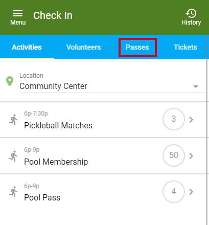 passes