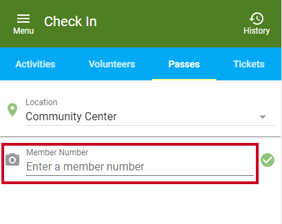 member number