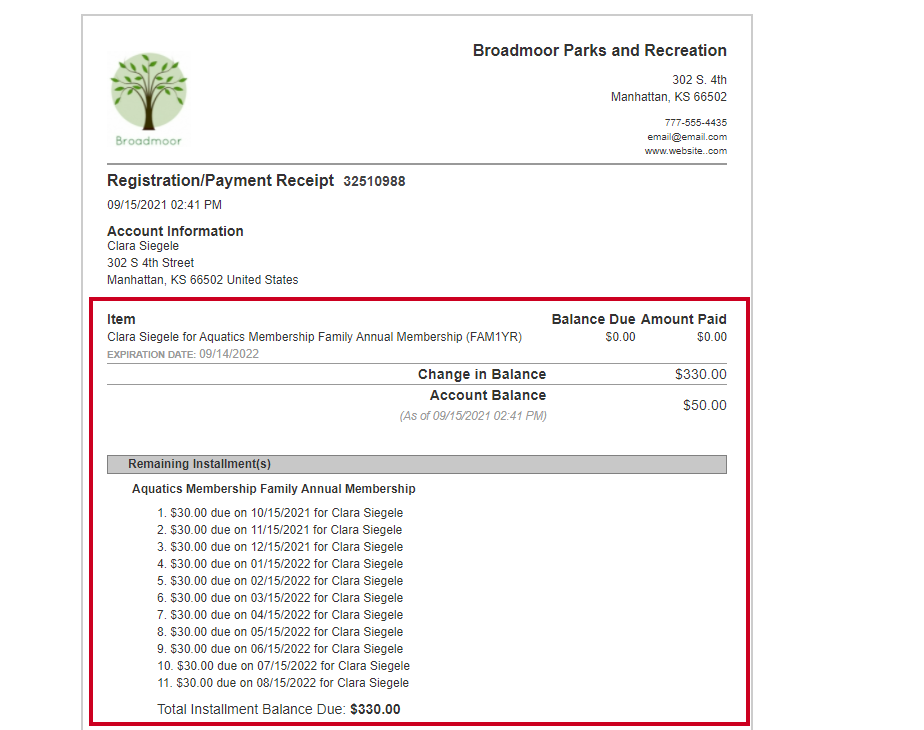 transaction receipt