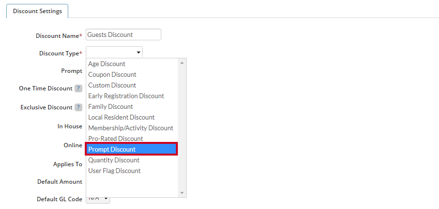 prompt discount