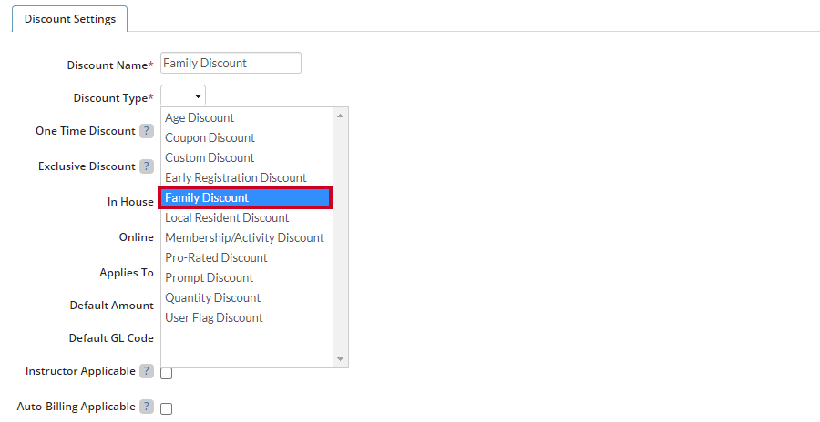 family discount