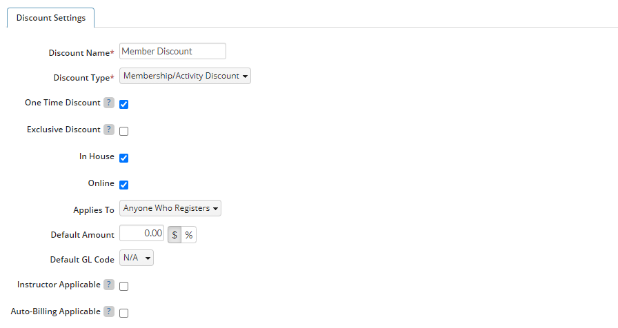 member discount fields