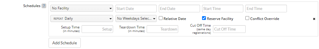 schedule fields